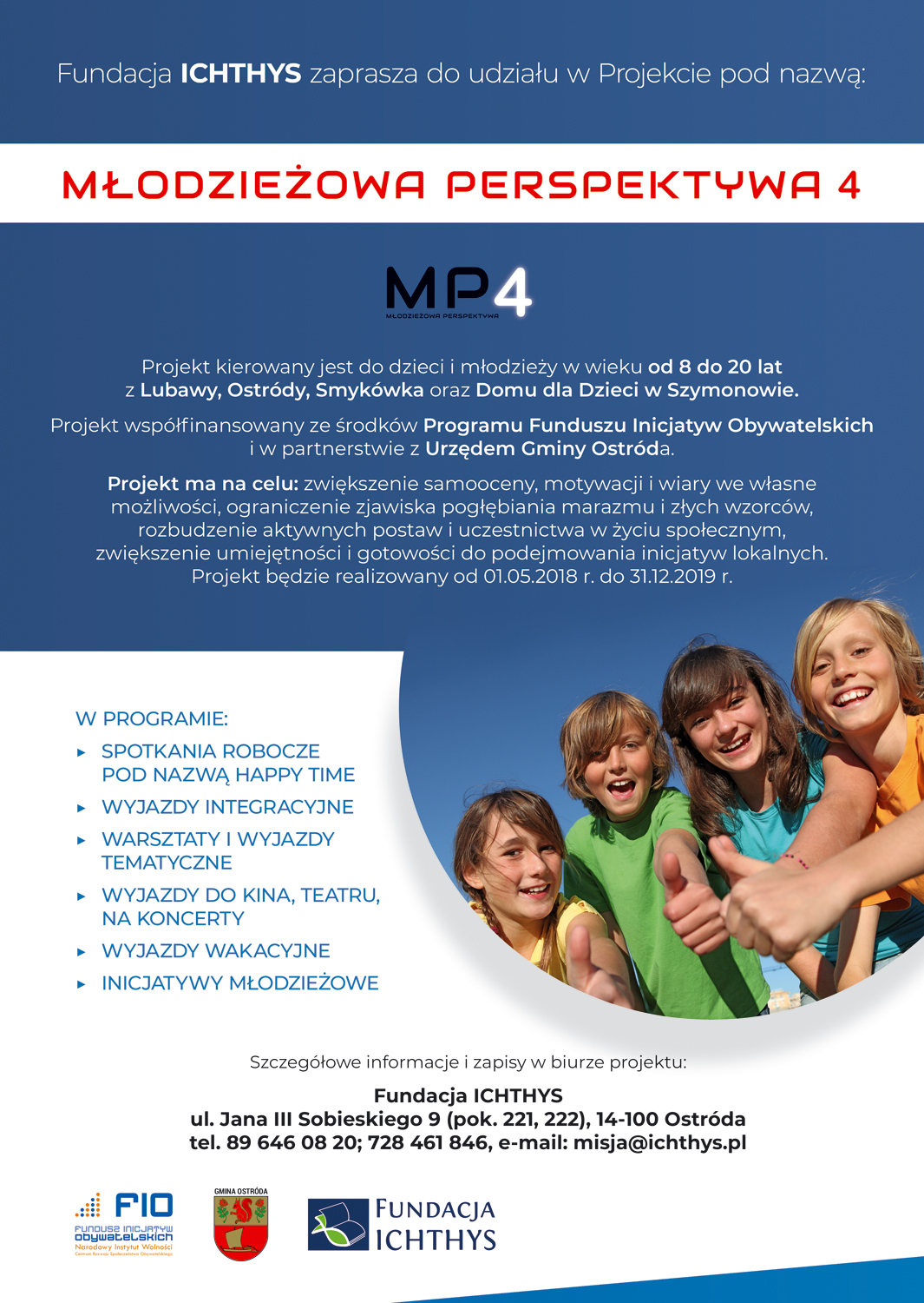 Plakat informujący o projekcie MP4